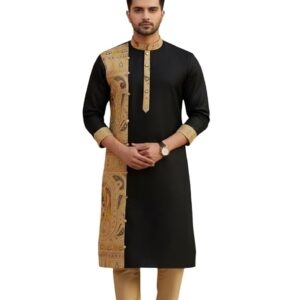 Men’s Madhubani Printed Khadi Silk Kurta | Premium Ethnic Wear for Weddings & Festivals | Traditional Art Design | Comfortable & Stylish Outfit